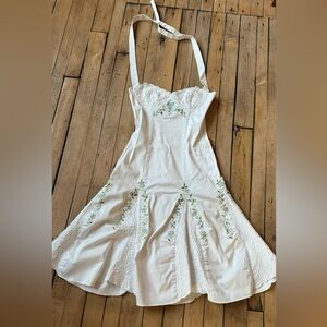 white Betsy Johnson summer dress